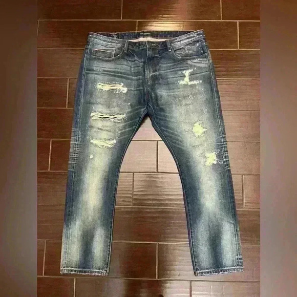 Cult of Individuality Japanese Selvedge Rebel Straight Button Men's Jeans 44x33 - Picture 1 of 9